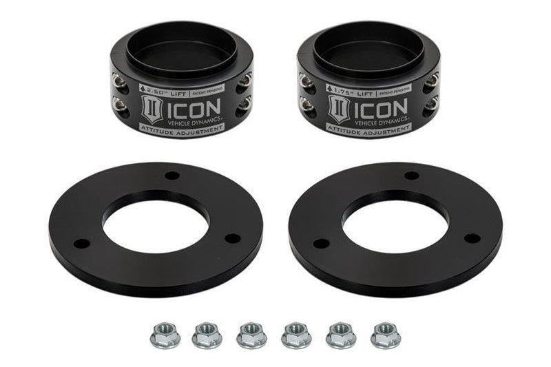 ICON Vehicle Dynamics Alloys 2021-2025 Ford F-150 Raptor, .5-2.5" Lift, Front, Attitude