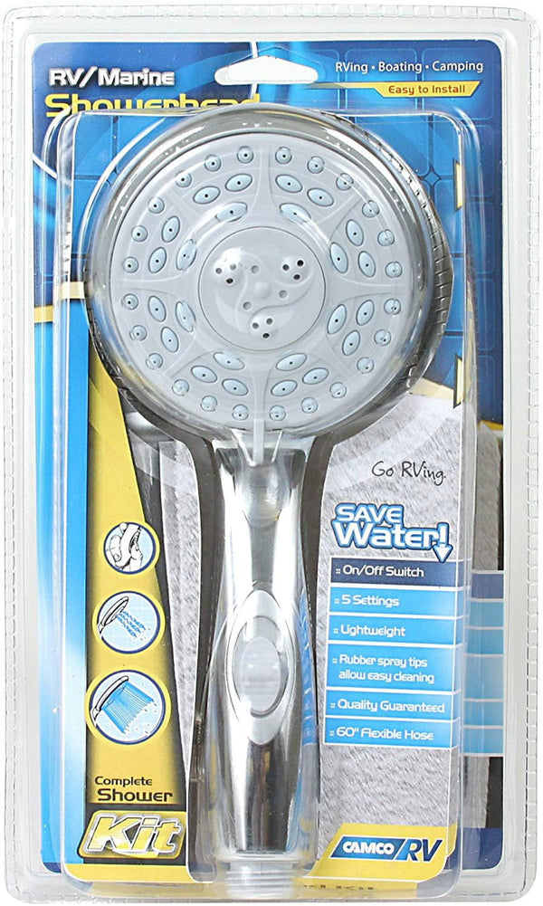 Camco RV and Marine Handheld Showerhead w/ Hose and Hardware 43713
