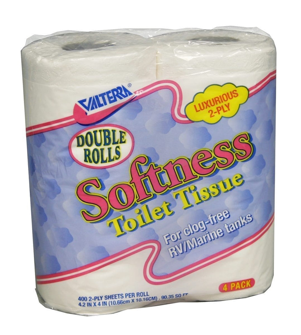 Valterra Softness Toilet Tissue Double Rolls, 2-Ply, 4/pk