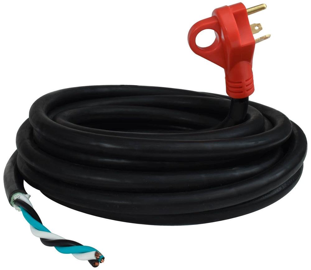 Mighty Cord 30Amp Power Cord w/Handle, 25′, Red, Boxed