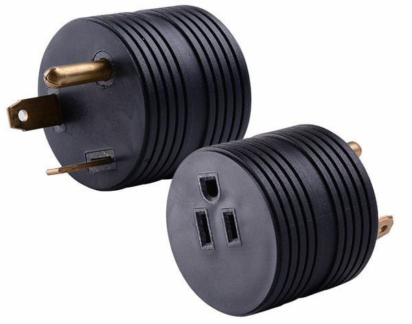 Valterra 30AMALE TO 15A FEMALE ROUND ADAPTER PLUG, BULK
