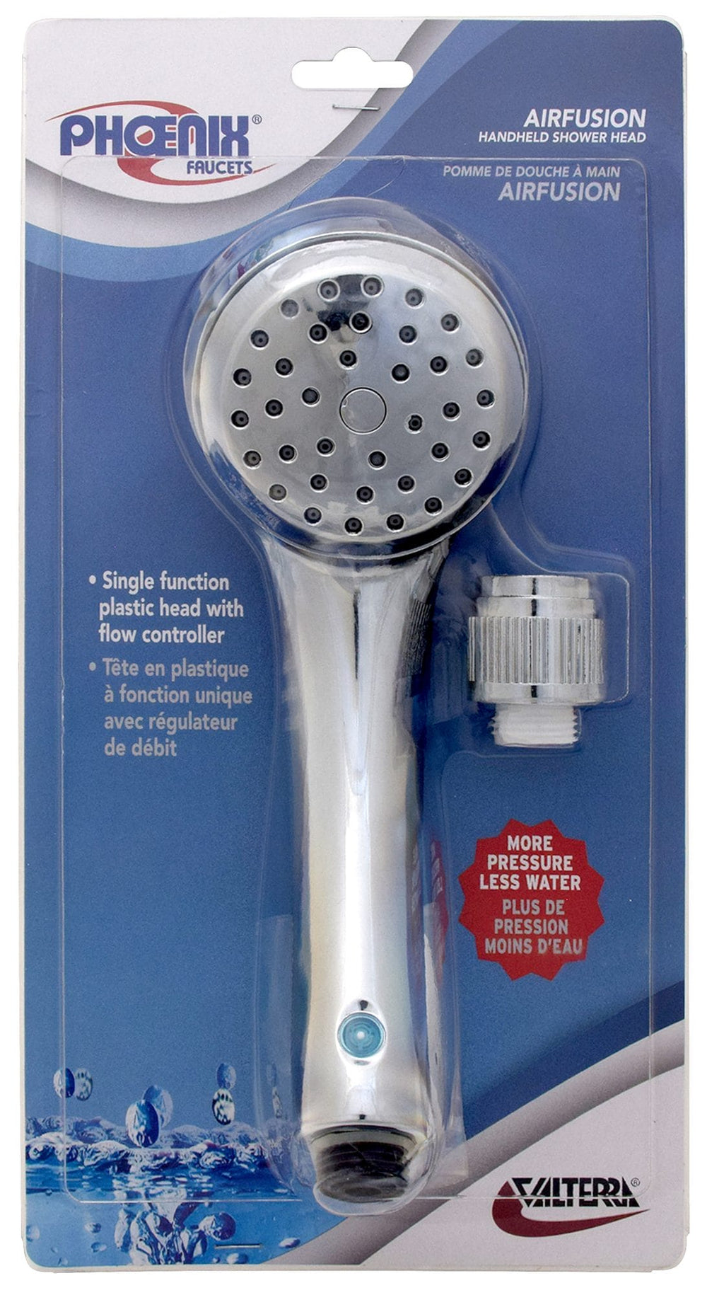 Valterra Replacement Shower Head – Airfusion, Single Function, Chrome, Carded