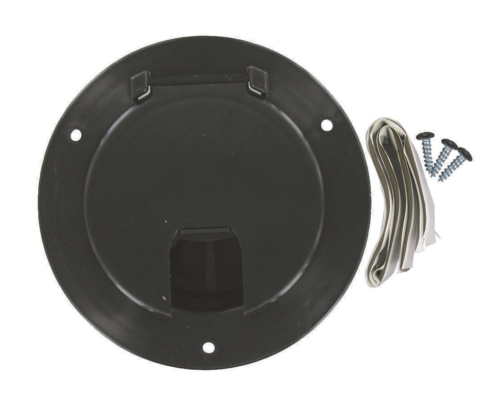 Valterra Cable Hatch, Large Round, Black, Carded