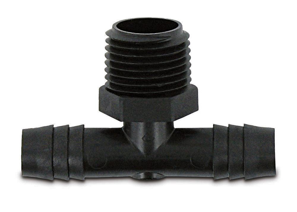 Valterra Tee Male Adapter, 1/2" MPT x 1/2" Barb x 1/2" Barb
