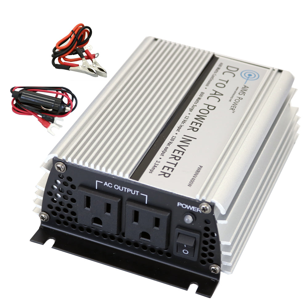 400 Watt Power Inverter with Cables 12 Volt