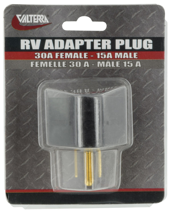 Valterra Electrical Adapter, 30/15 Amp, Carded