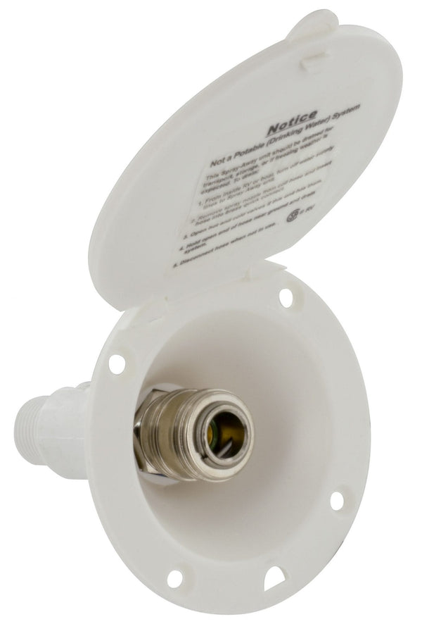 Valterra D&W, Spray-Away Port, Plastic, White