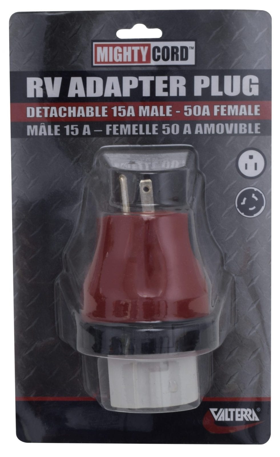 Mighty Cord 15A-50A Detachable Adapter Plug, Carded