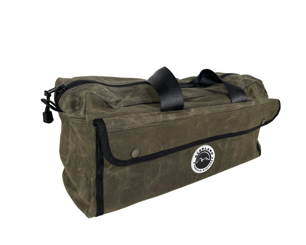 Overland Small Duffle Bag with Handle & Straps - #16 Waxed Canvas