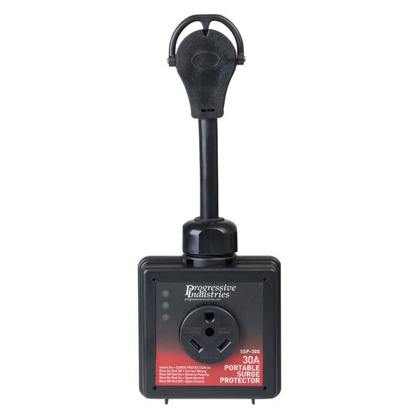 Progressive 30 Amp Portable RV Smart Surge Protector with Cover