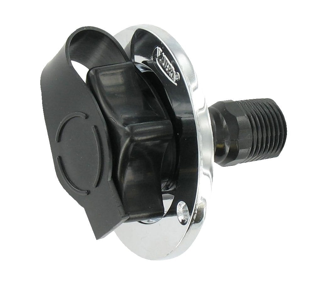 Valterra Water Inlet, 2-3/4″ Die Cast Flange, MPT, Black, Bulk