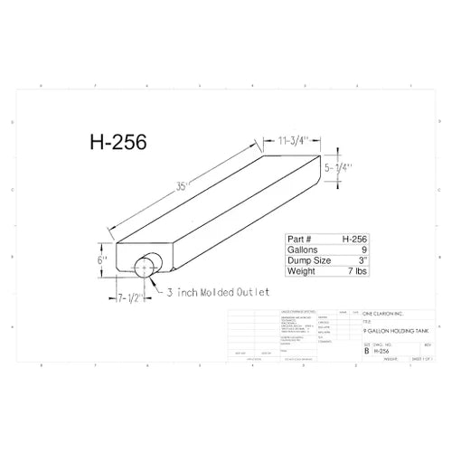 Custom Roto Molding L-5 Fresh Water Tank