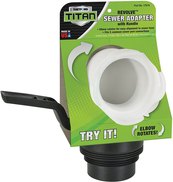 Thetford Titan™ Pemium RV Revolve™ Sewer Adapter w/Handle 17879