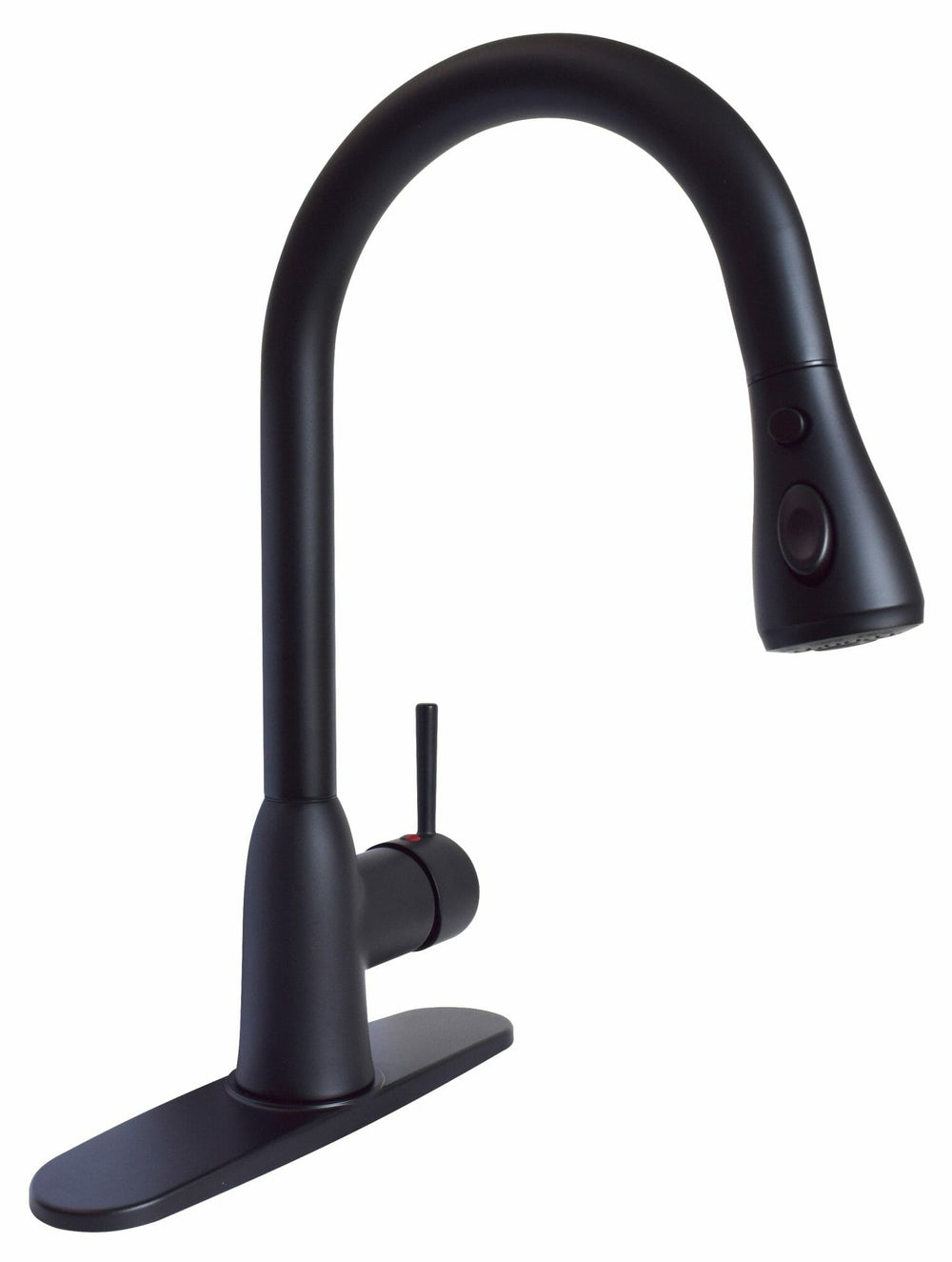 Valterra Premium Slimline Single Handle w/Power Boost Pull Down Kitchen Faucet – Matte Black