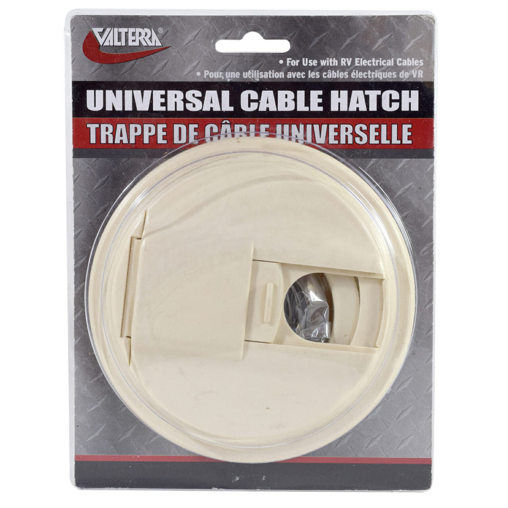 Valterra Cable Hatch, Universal Round, Col White, Carded