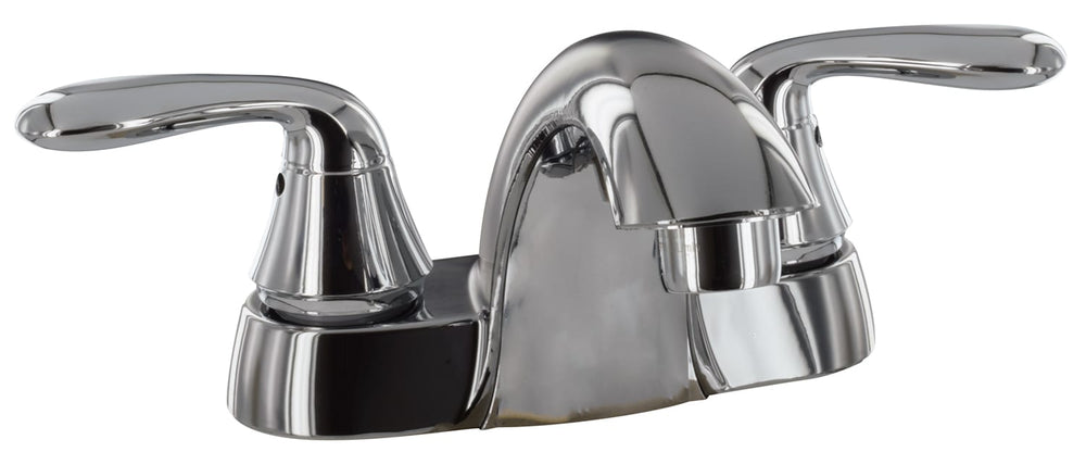 Valterra Premium 2-Handle Lavatory (pop-up drain sold separately), Low Arc, Chrome With Chrome Lever Handles