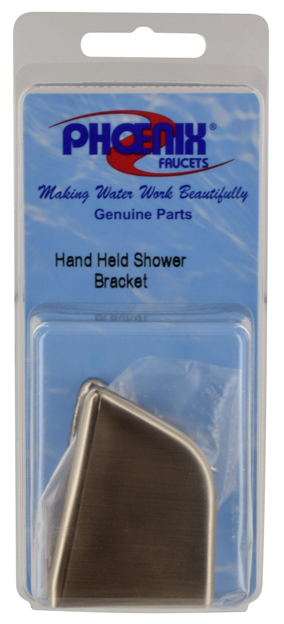 Valterra Hand Held Shower 3 Position Wall Bracket, Plastic, Brushed Nickel, Carded