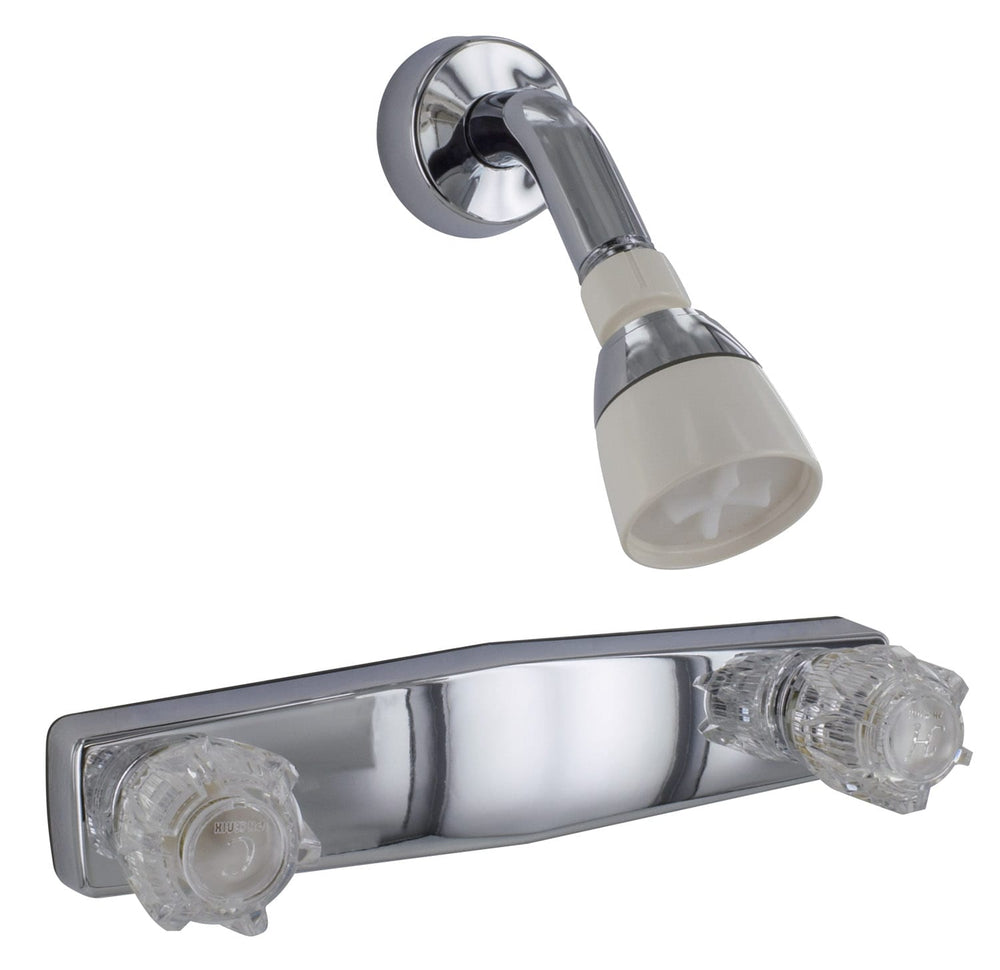 Phoenix Shower Only, Chrome With Clear Acrylic Knob Handles