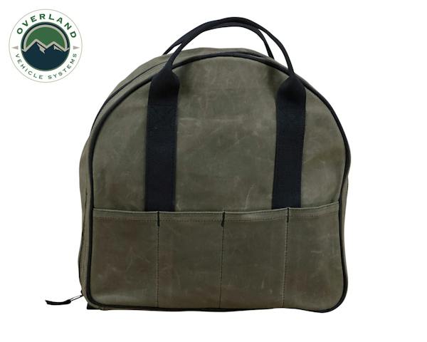Overland Vehicle Systems Jumper Cable Storage Bag – Heavy-Duty #16 Waxed Canvas Organizer 21129941
