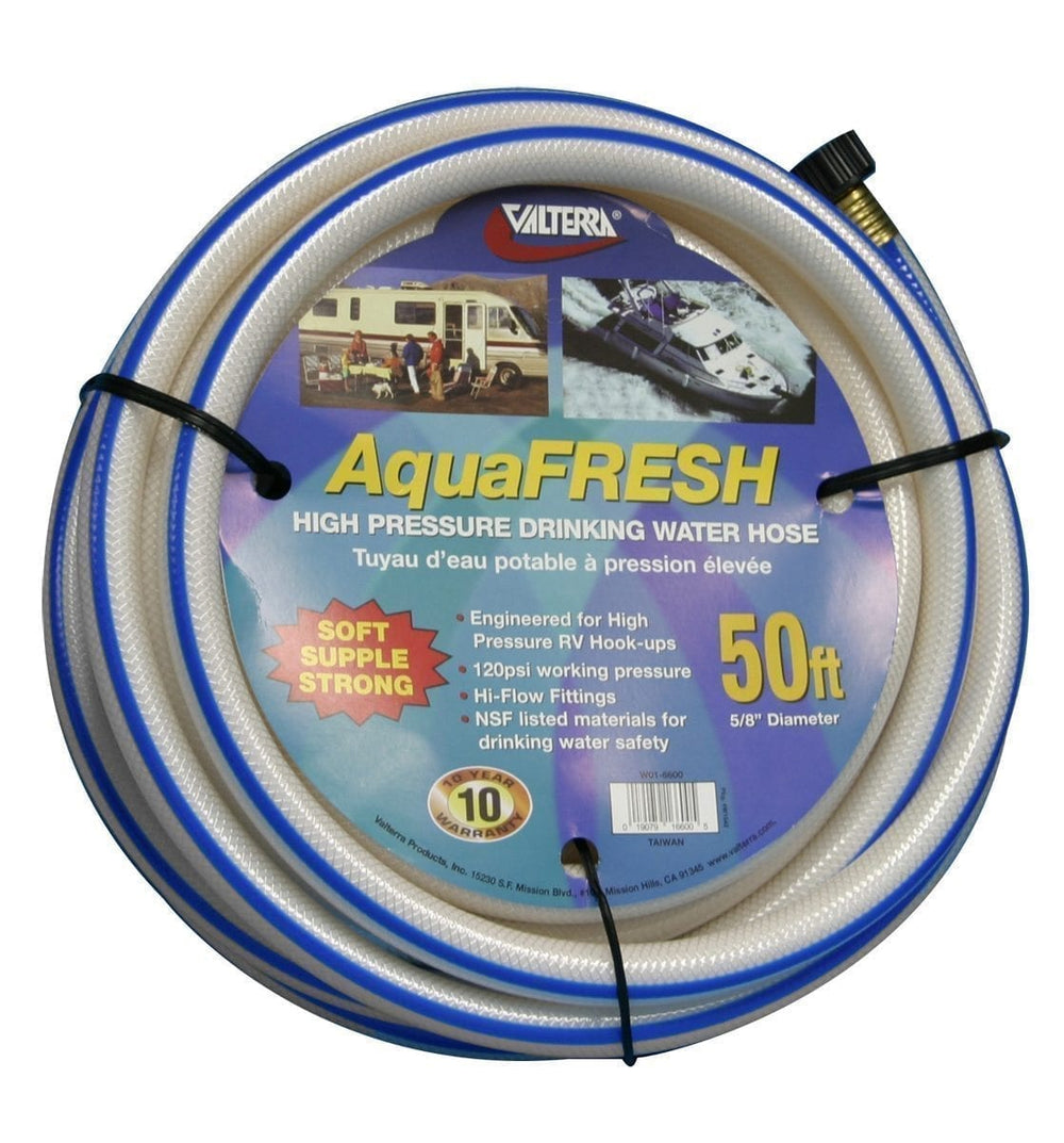 Valterra Drinking Water Hose, 5/8″ X 50′, White