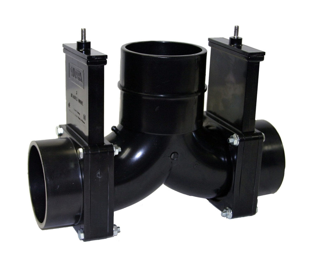 Valterra Ell Double Rotating Valve, 3″ Hub x 3″ Hub x 3″ Hub Outlet, No Handle