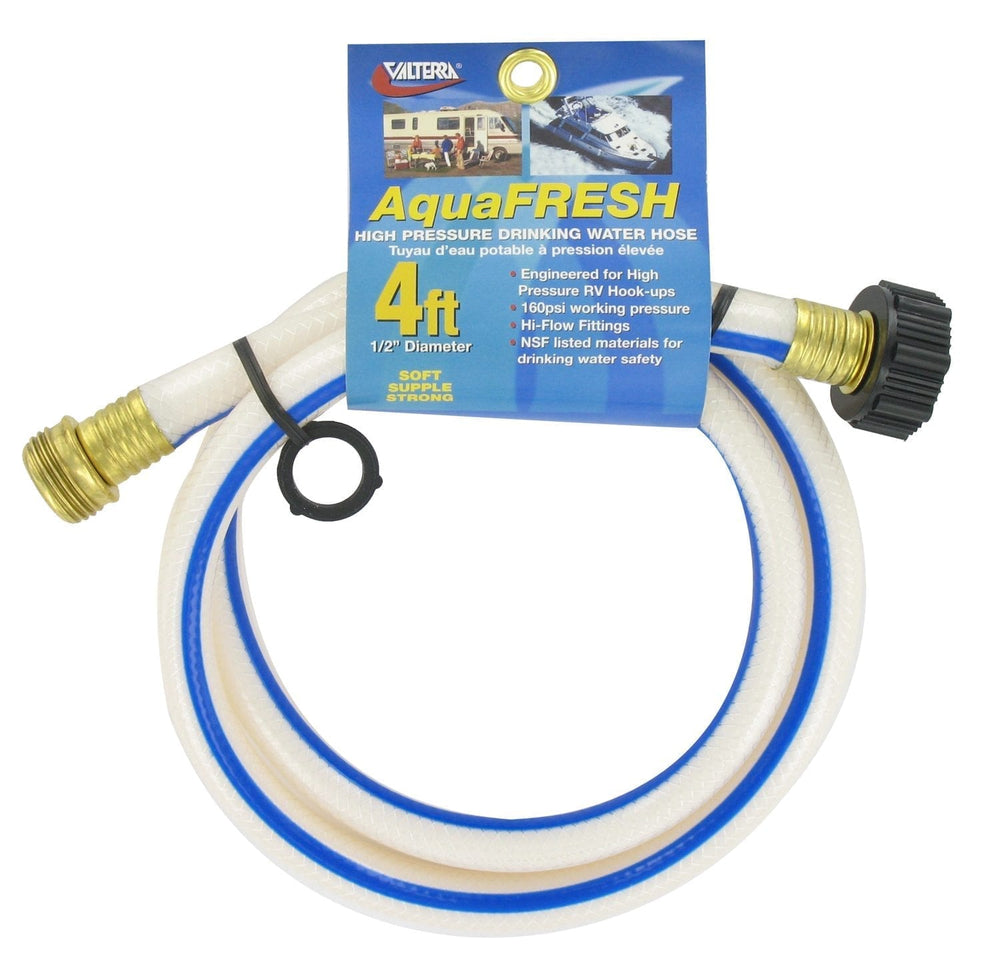Valterra Drinking Water Utility Hose, 1/2″ X 4′, White