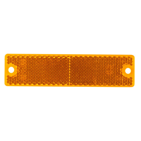 Grote 40133-5 Mini Stick-On Screw-Mount Rectangular Reflectors, Amber, Pair