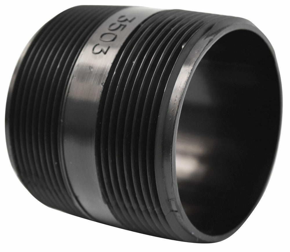 Valterra ABS Nipple, 3" x 3", Threaded On Both Ends