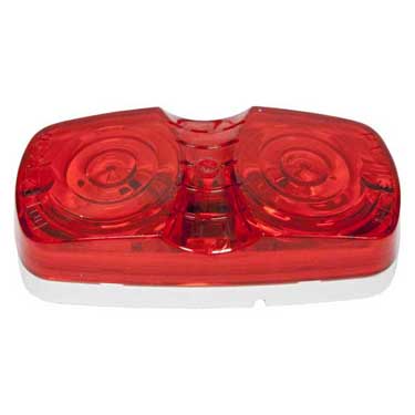 Incandescent Marker/ Clearance, PC-Rated, Rectangular, Double Bulls-Eye, 4″X2″, red, Viz Pack