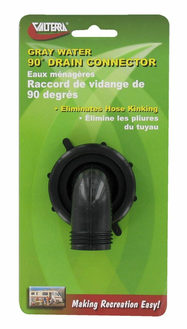 Valterra Drain Connector, 90°, 1-1/2″ x 3/4″, Carded