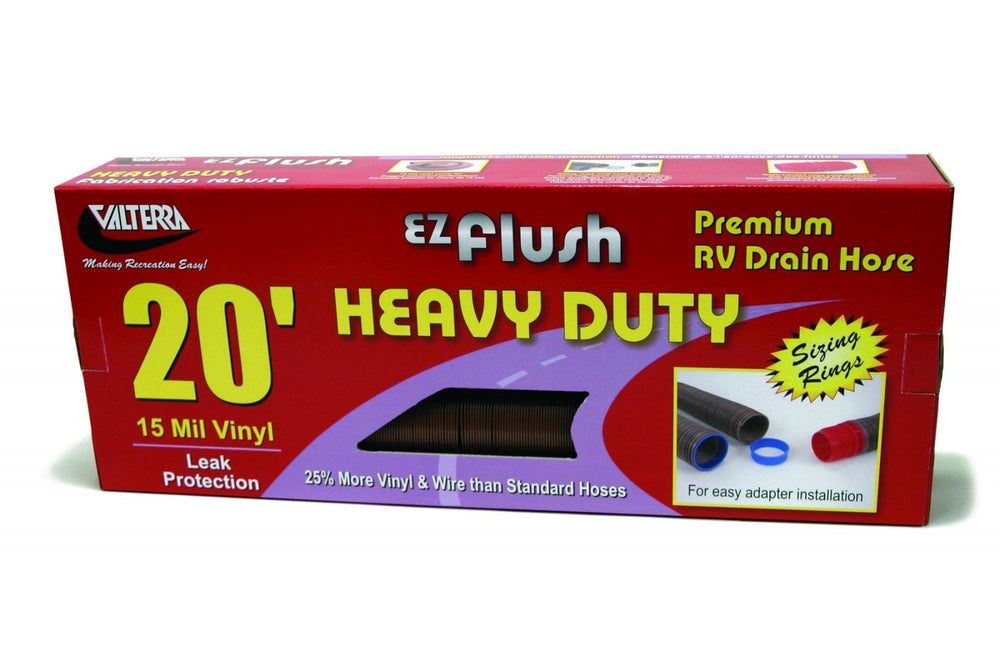 Valterra EZ Flush Heavy Duty Drain Hose, 20′, Bronze, Boxed