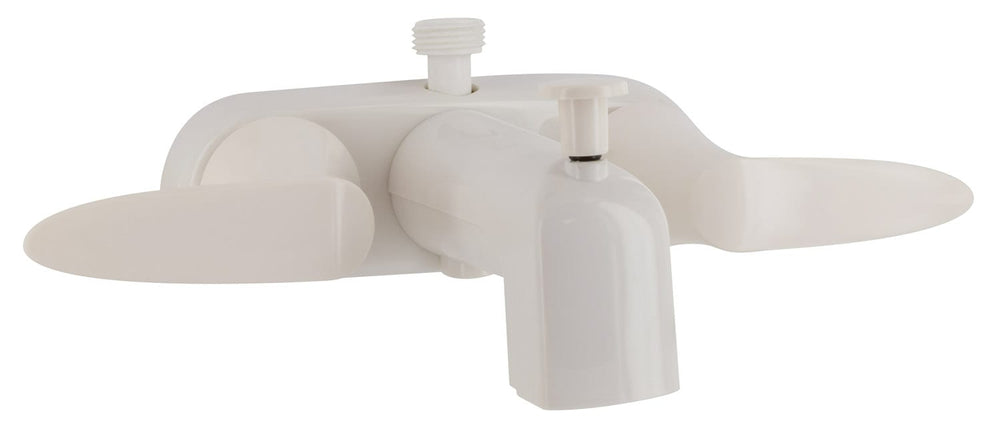 Valterra Catalina Tub/Shower with ”D” Spud, White w/ White Lever Handles
