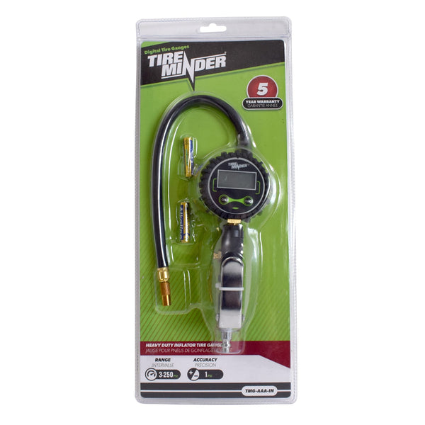 Valterra TireMinder High Precision Digital RV Inflator Gauge with Replaceable AAA Batteries and 5 Year Warranty