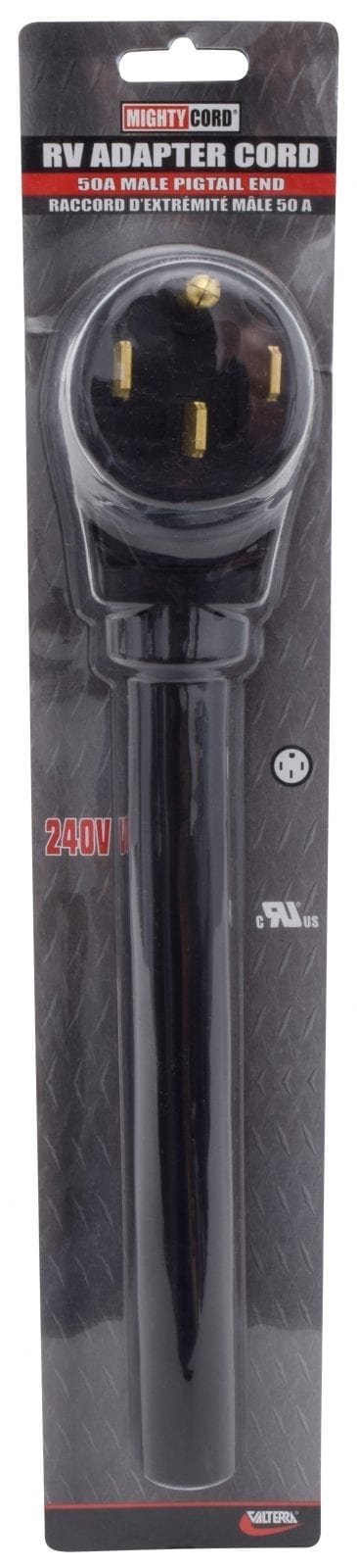 Valterra 50AM 12″ Pigtail End, Carded