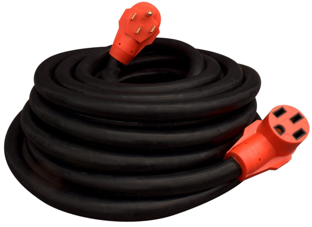 Mighty Cord 50Amp Extension Cord with Handle, 50′, Red, Boxed