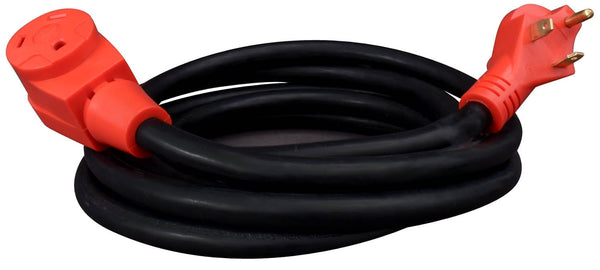 Mighty Cord 30Amp Extension Cord with Handle, 15′, Red, Boxed