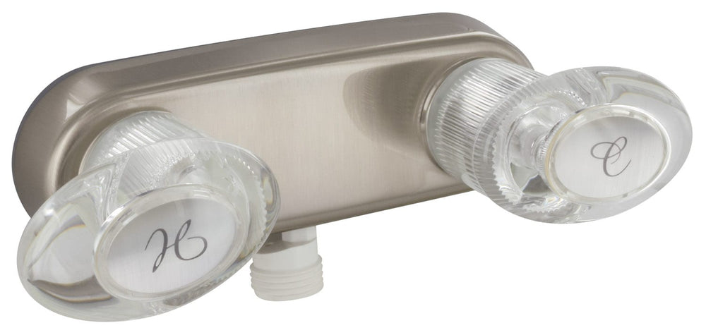Valterra Catalina, Shower Valve, Vacuum Breaker, Brushed Nickel With Clear Acrylic Lever Handles