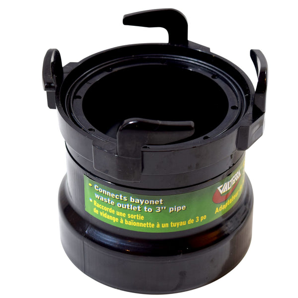 Valterra Rigid Pipe Adapter – 3″ Hub x Bayonet Hooks