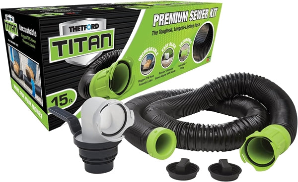 Thetford 50329 Titan 15-Ft Premium RV Sewer Hose Kit
