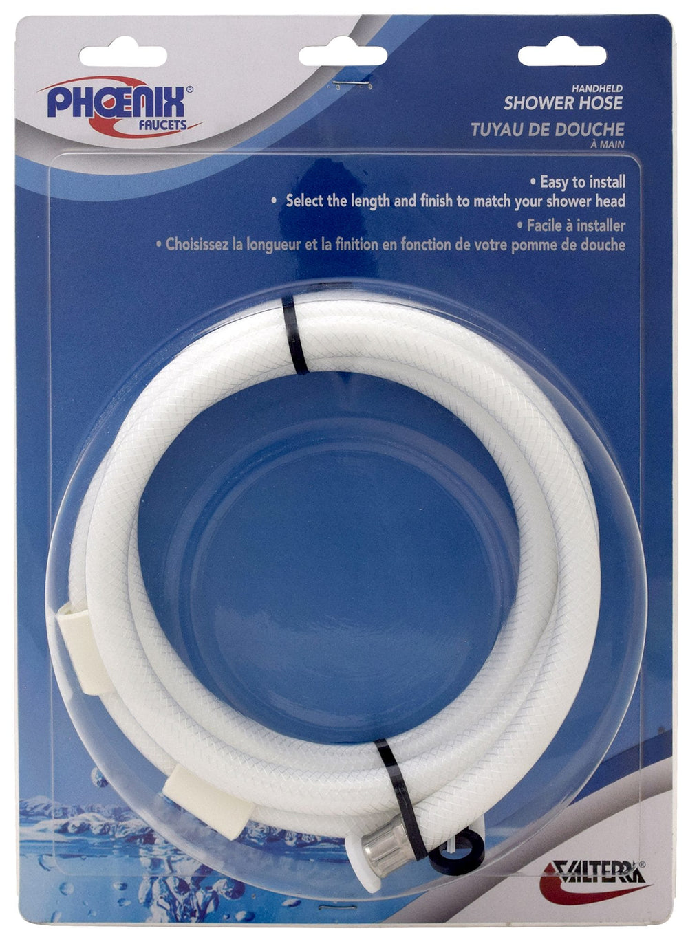 Valterra Hand Held Shower Hose, 60″, Vinyl, White, Carded