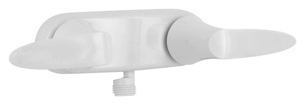Valterra Catalina Shower Valves with Vacuum Breaker, White w/ White Lever Handles