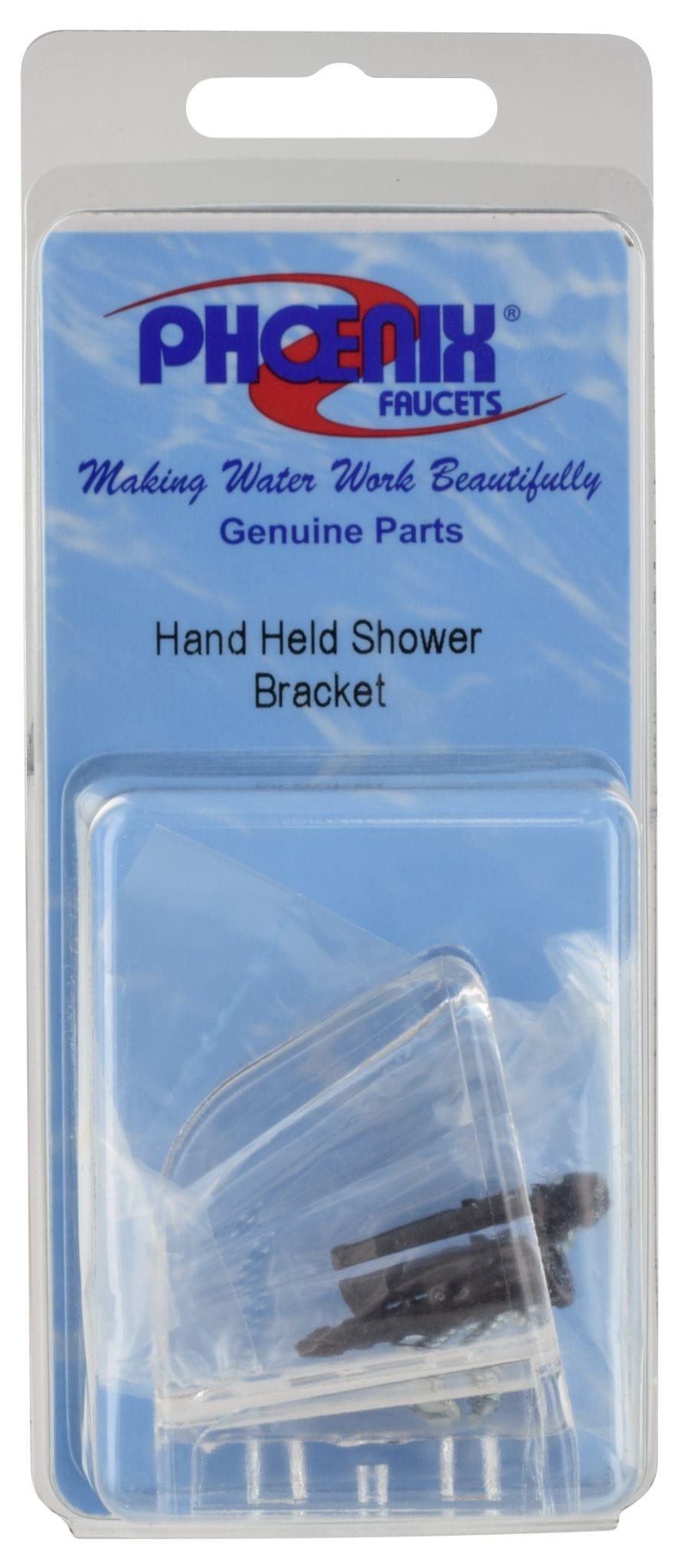Valterra Hand Held Shower 3 Position Wall Bracket, Plastic, Clear, Carded