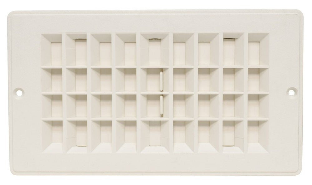 Valterra Heating and A/C Register, 4″ x 8″, Dampered Floor Register, Off White, Carded