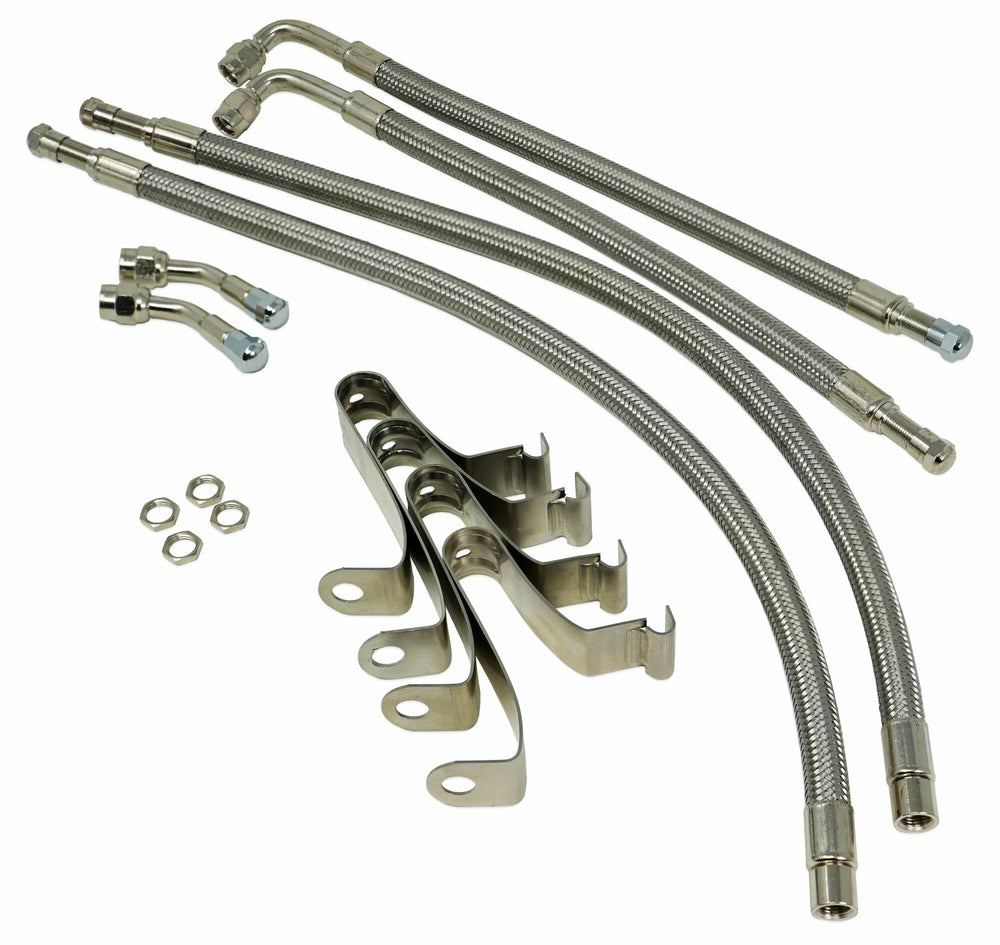 Valterra TireMinder® Braided Steel Valve Extender Kit, for Dually Wheels 16-19.5″, 4 pacK