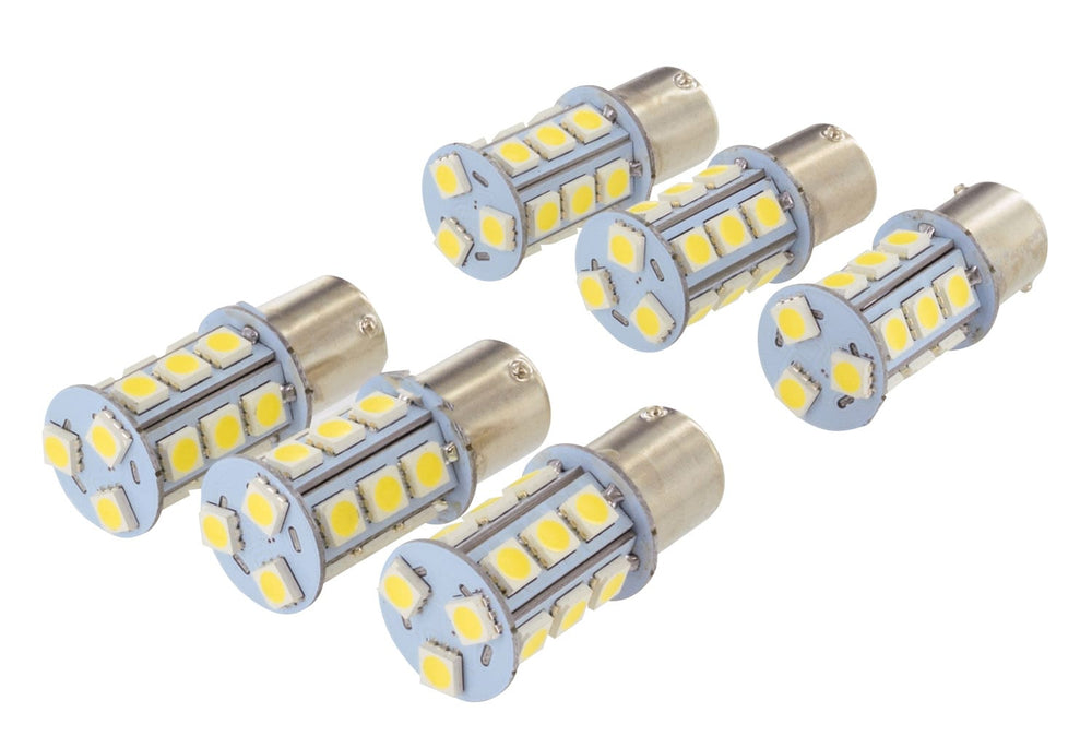 Valterra LED Tower Bulb (1141/1156), Multidirectional/Side Mount, 215LUM, 5500K, .20A, 6 Pack