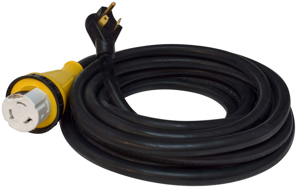 Mighty Cord 30 Amp Male to 50 Amp Female Detachable Adapter Cord, 25′, Bulk