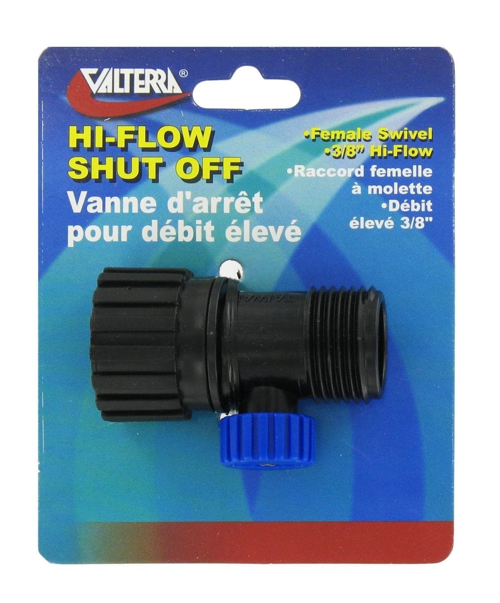 Valterra Single Hose Shutoff, High Flow, Carded