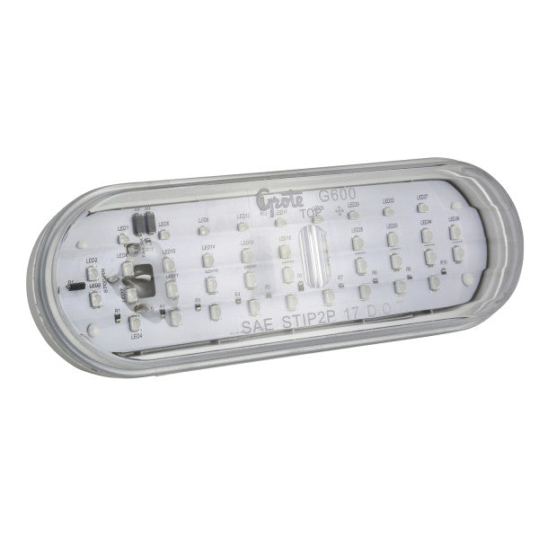 Grote G6013 Hi Count® Oval LED Stop Tail Turn Lights, Front or Rear Turn, Amber w/ Clear Lens