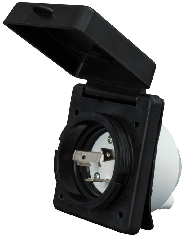Mighty Cord 30 Amp Power Inlet, Black, Carded