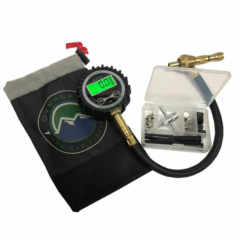 Overland Vehicle Systems Digital Tire Deflator with Valve Kit & Storage Bag 12020001